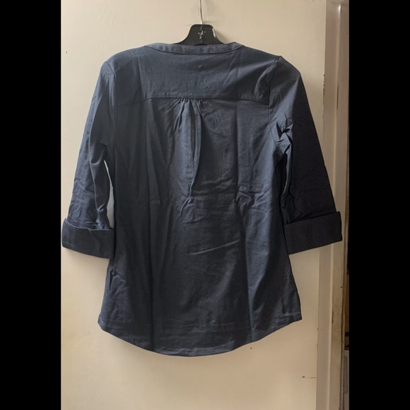 🌟Cotton Blend Melange Knit Top - Picture 5 of 6